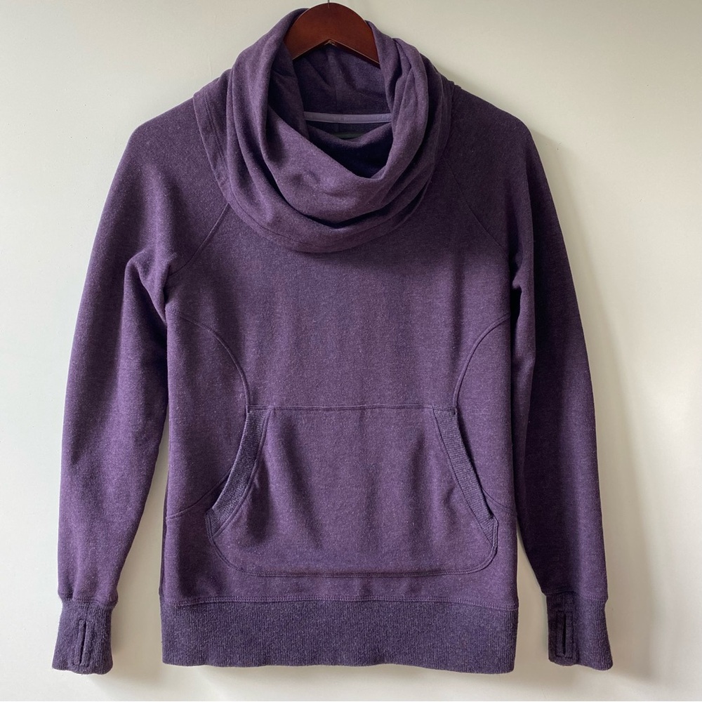 L.L. Bean Women's Dark Purple Cowl-Neck Pullover Sweatshirt XS